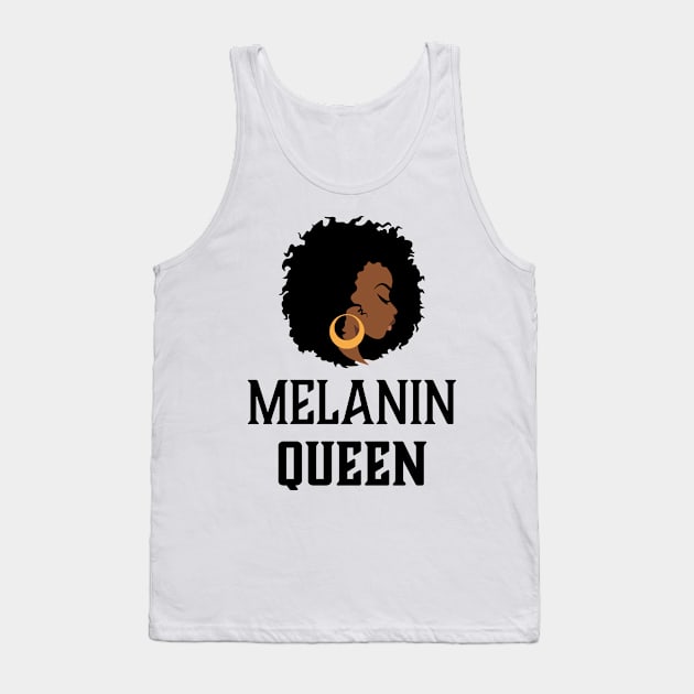 Melanin Queen, Black Woman, African American Tank Top by UrbanLifeApparel